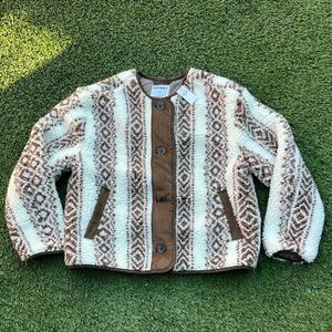 Button Front Sherpa Jacket